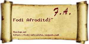 Fodi Afrodité névjegykártya